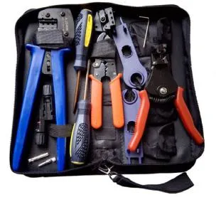 Solar PV Kit Tools for Mc3 and Mc4 Solar Connectors with Crimping+Stripping+Cutting Connectors Multi Hand Tool Set Black Bag