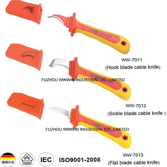 VDE Approved 1000V Insulated Flat Blade Cable Knife (WW