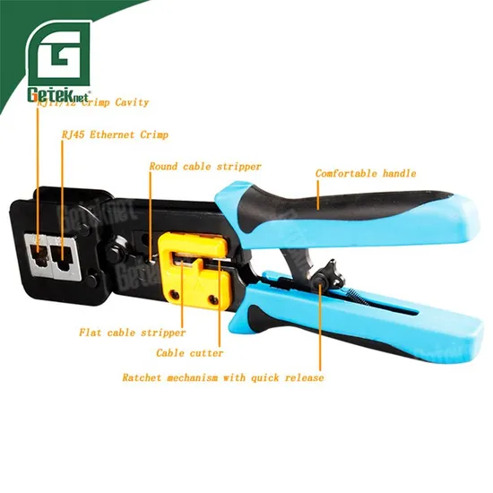Geteknet Cat 5 Cat 6 Cat 7 Cat 8 Network Ethernet LAN Kit Crimping Tool 