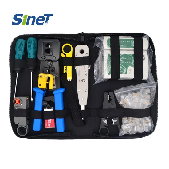 Multifunction Network Repair Tool Cable Stripper Tester RJ45 Crimping Network Tool Kit 