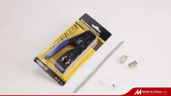Network LAN Cable Crimping Tool for RJ45/8p8c, Rj12/6p6c, Rj11/6p4c, Rj9/4p4c with Ratchet 